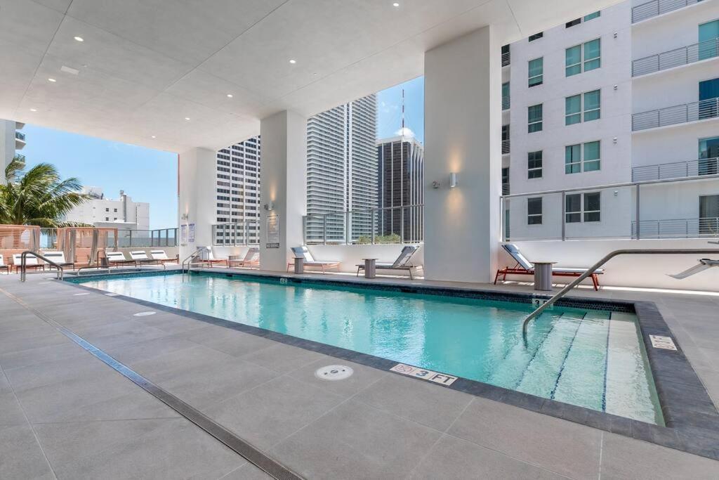 Stylish Modern Downtown Studio Free Parking Apartment Miami Exterior foto