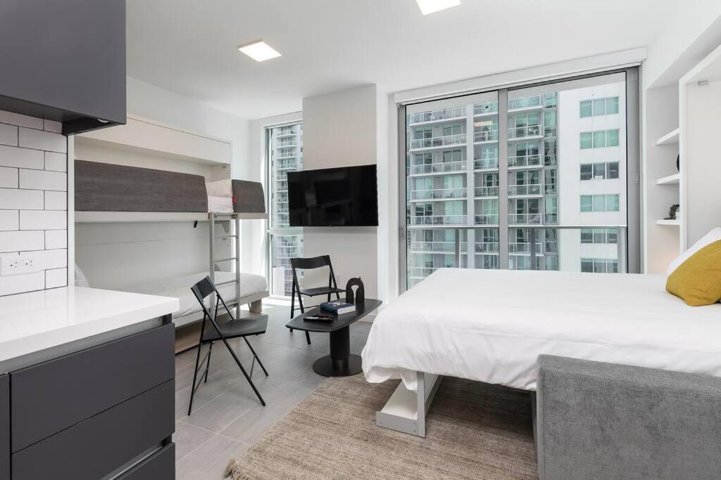 Stylish Modern Downtown Studio Free Parking Apartment Miami Exterior foto